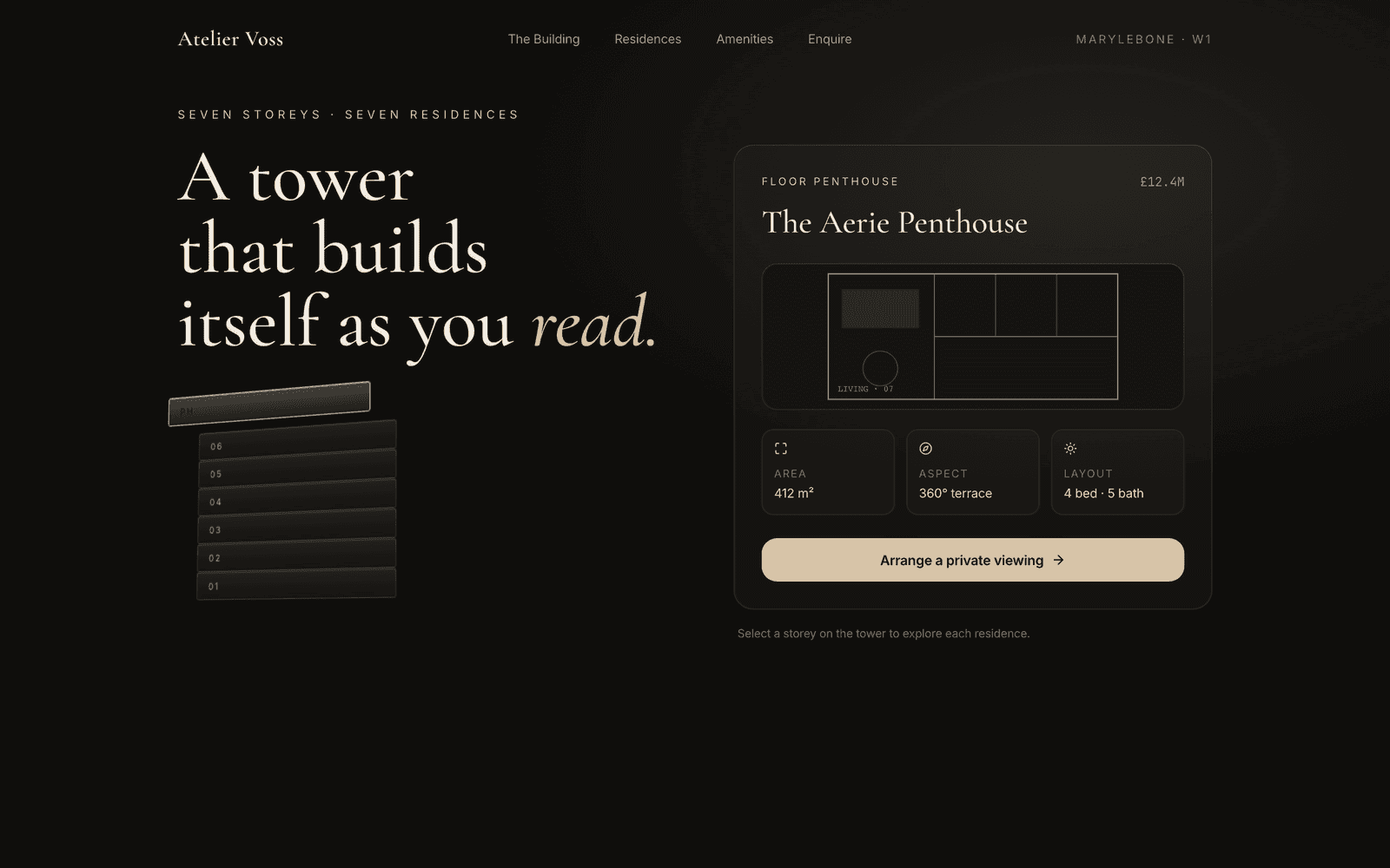 Atelier Voss — interactive website build by RESILIENCE